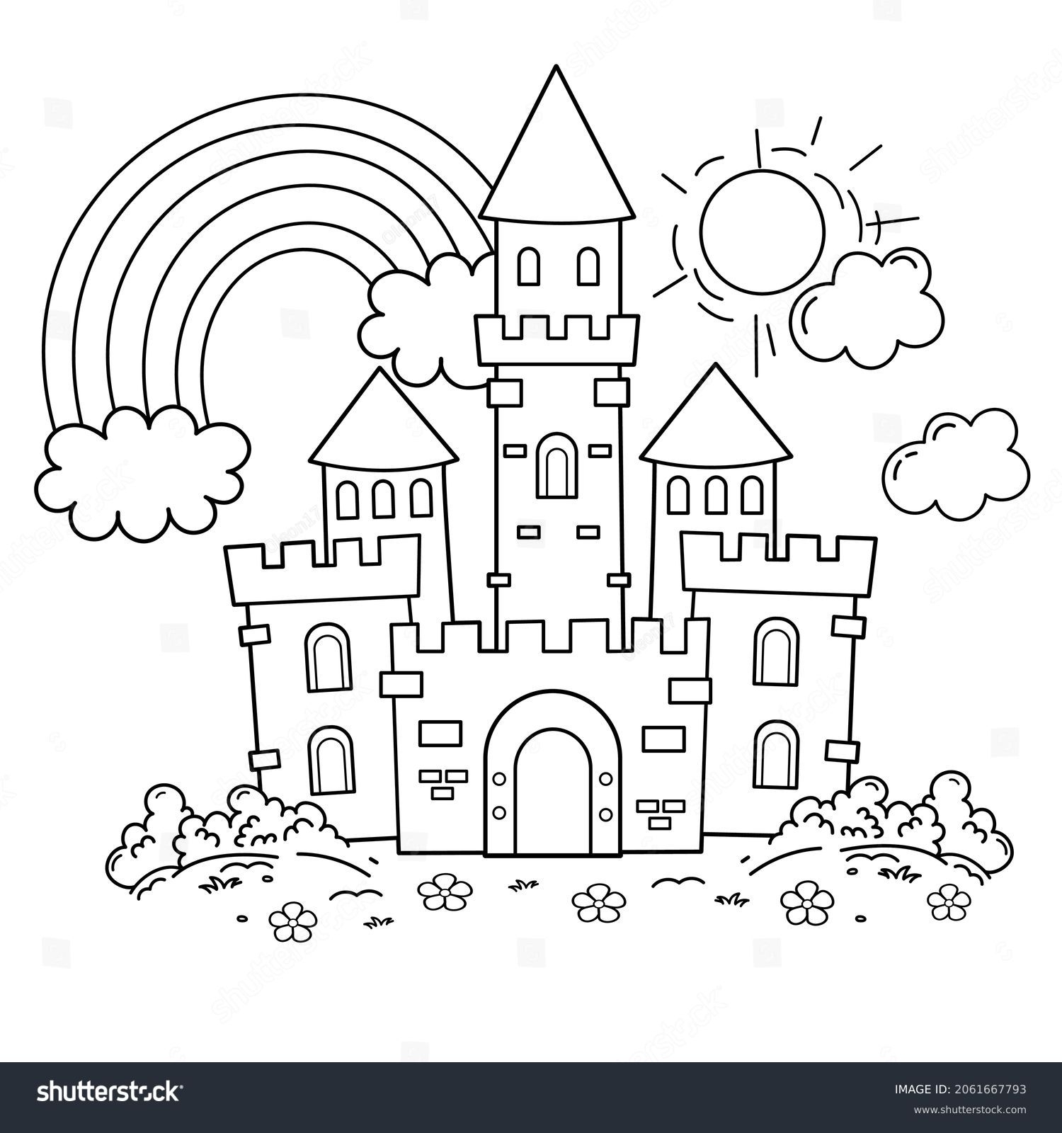 Coloring Page Castle Over 8 486 Royalty Free Licensable Stock Illustrations U0026 Drawings Shutterstock