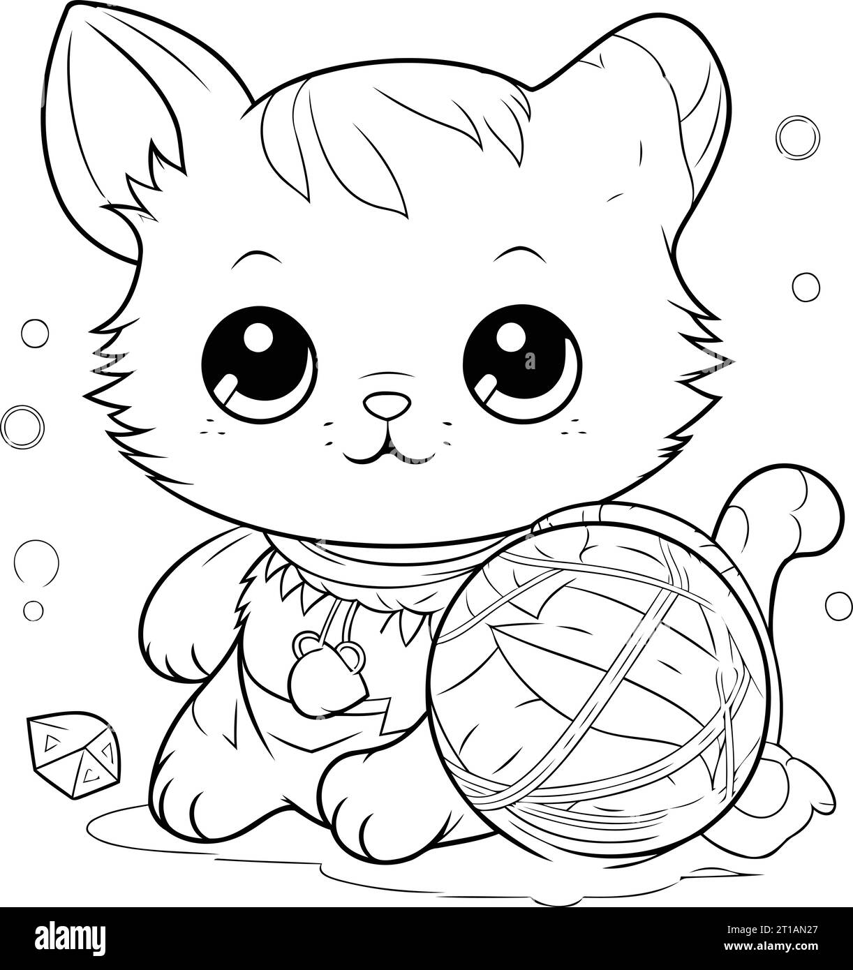 anime cats coloring pages