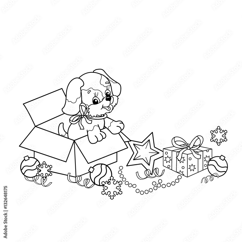 dog christmas coloring pages