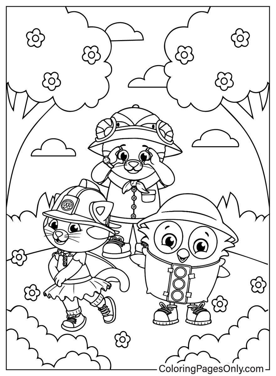 coloring page daniel tiger