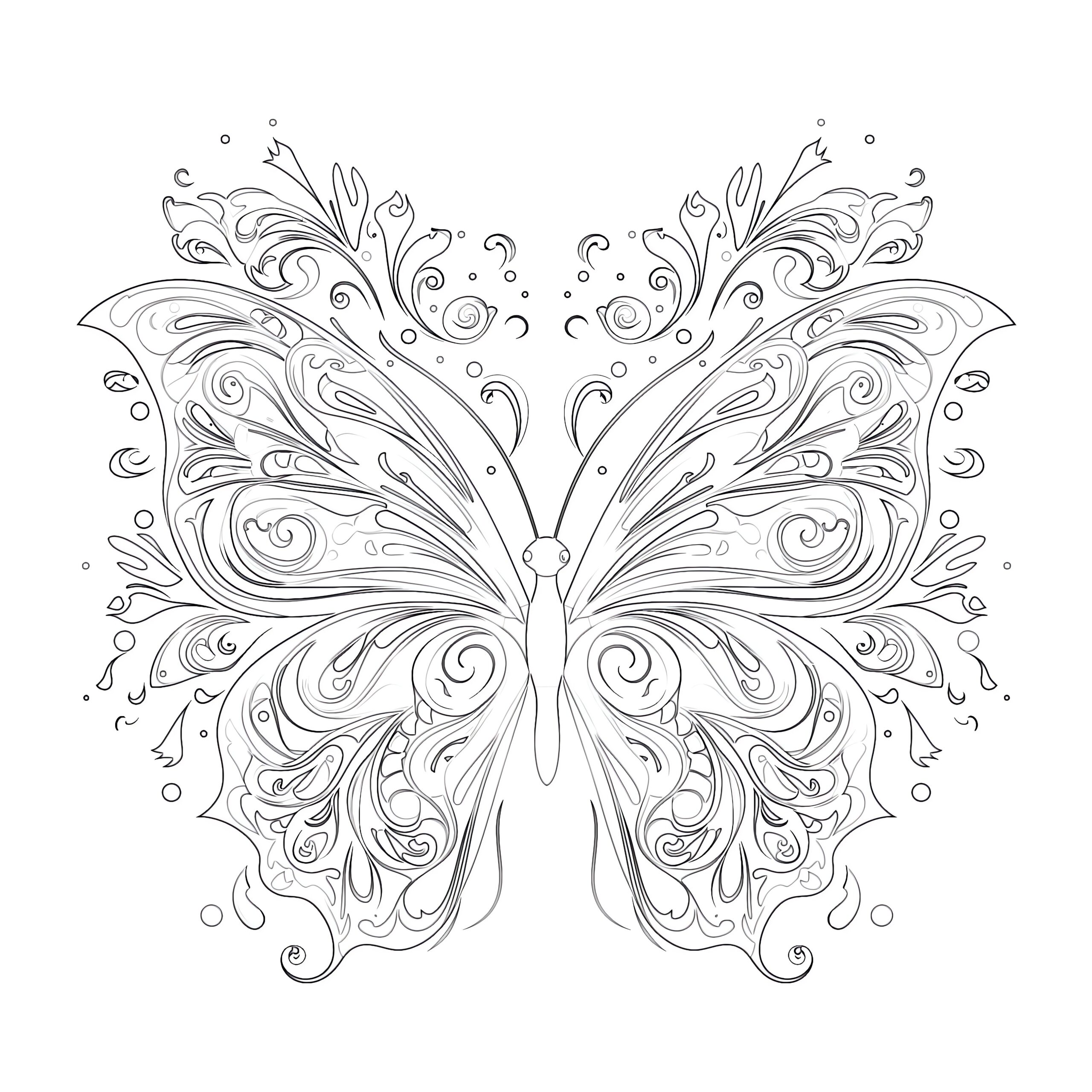printable coloring pages of butterflies
