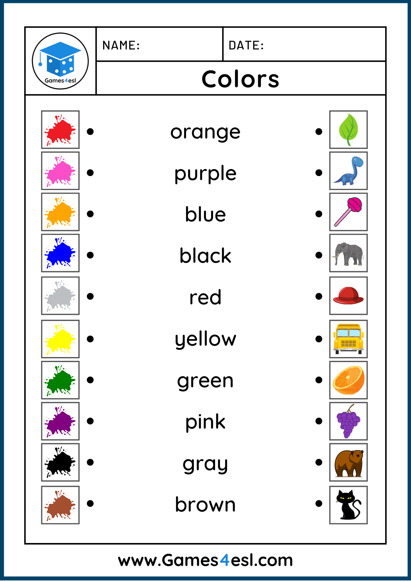 Colors Worksheets Free Worksheets For Teaching Colors 