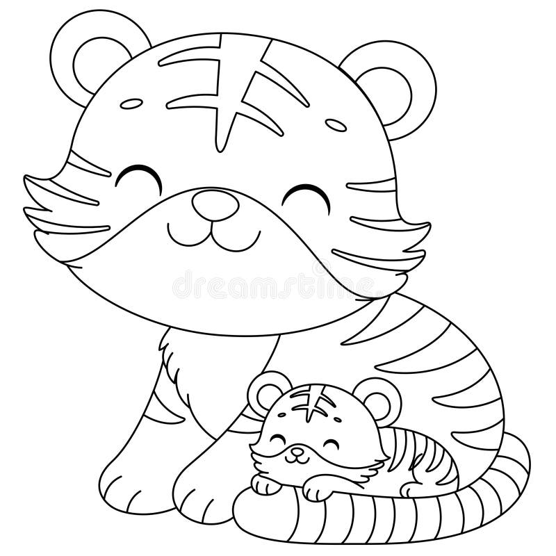 Colouring Baby Tiger Stock Illustrations 266 Colouring Baby 
