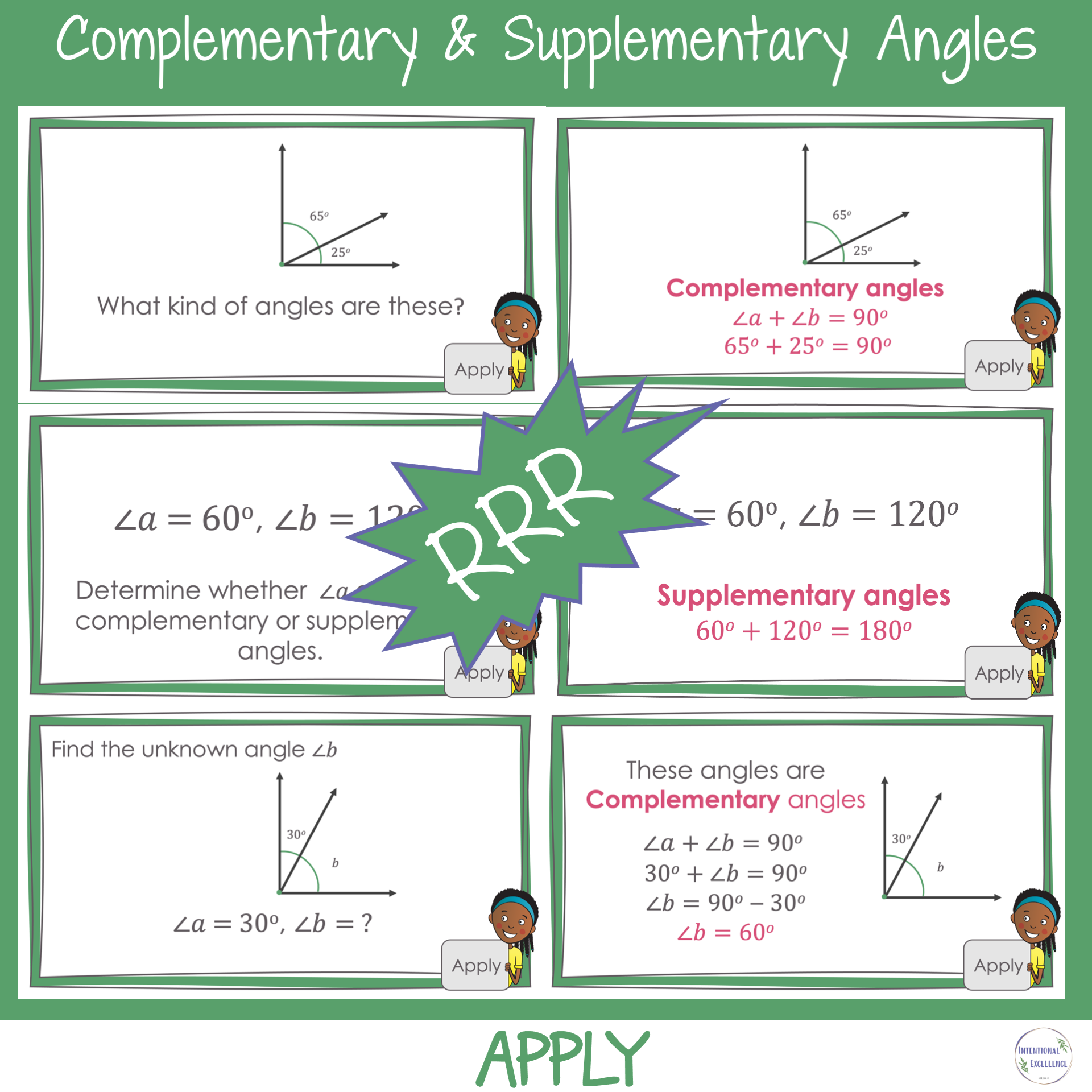 Complementary And Supplementary Angles Year 4 6 Math Review Warm Up Teacher Professional Development