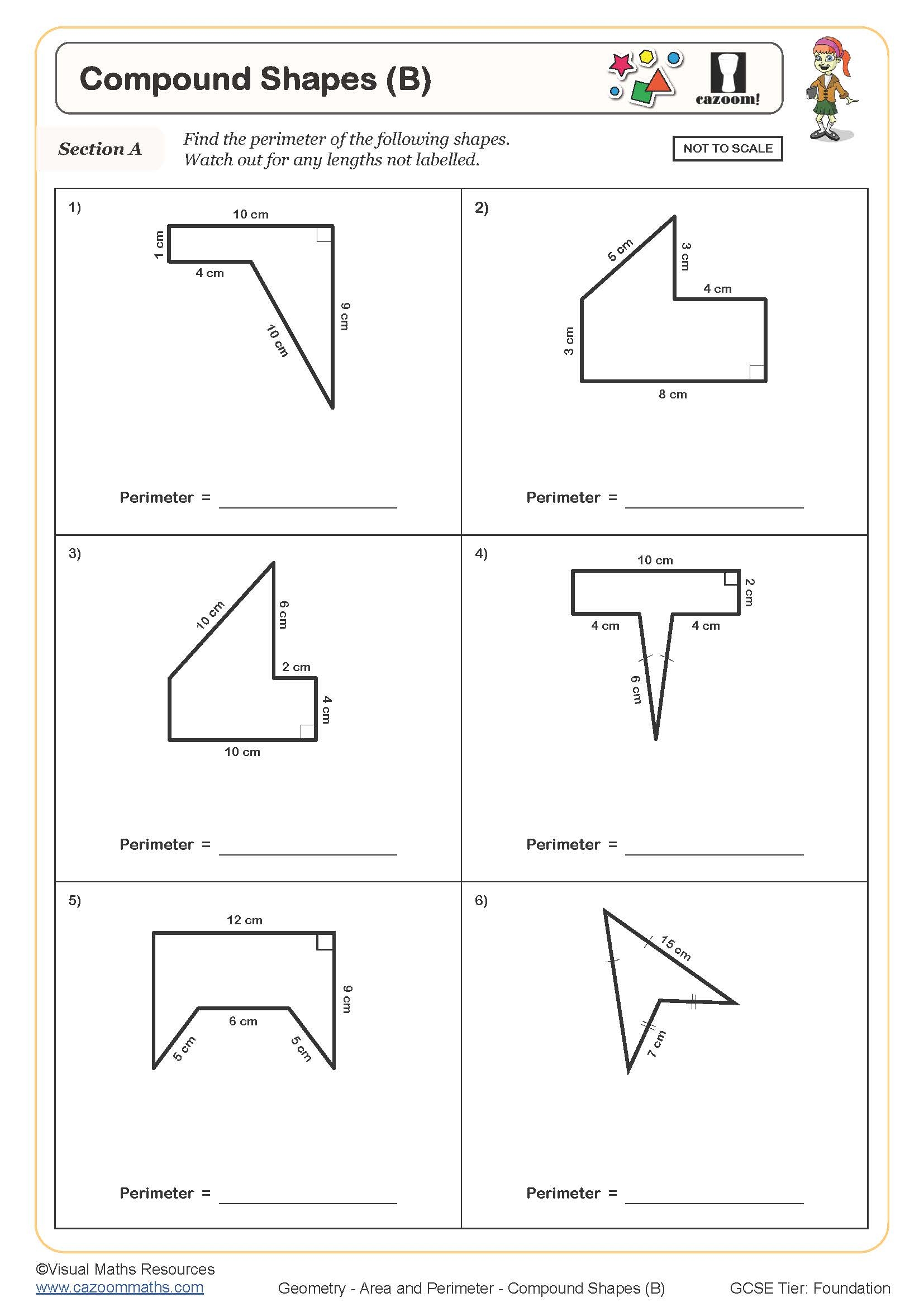 area of complex shapes worksheet