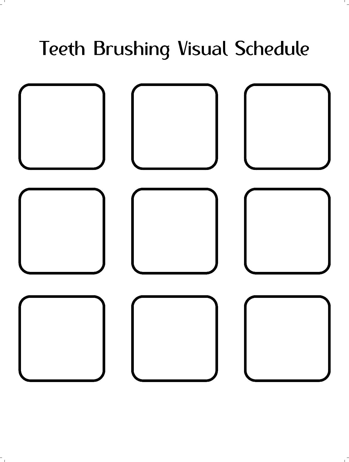 visual schedule template printable