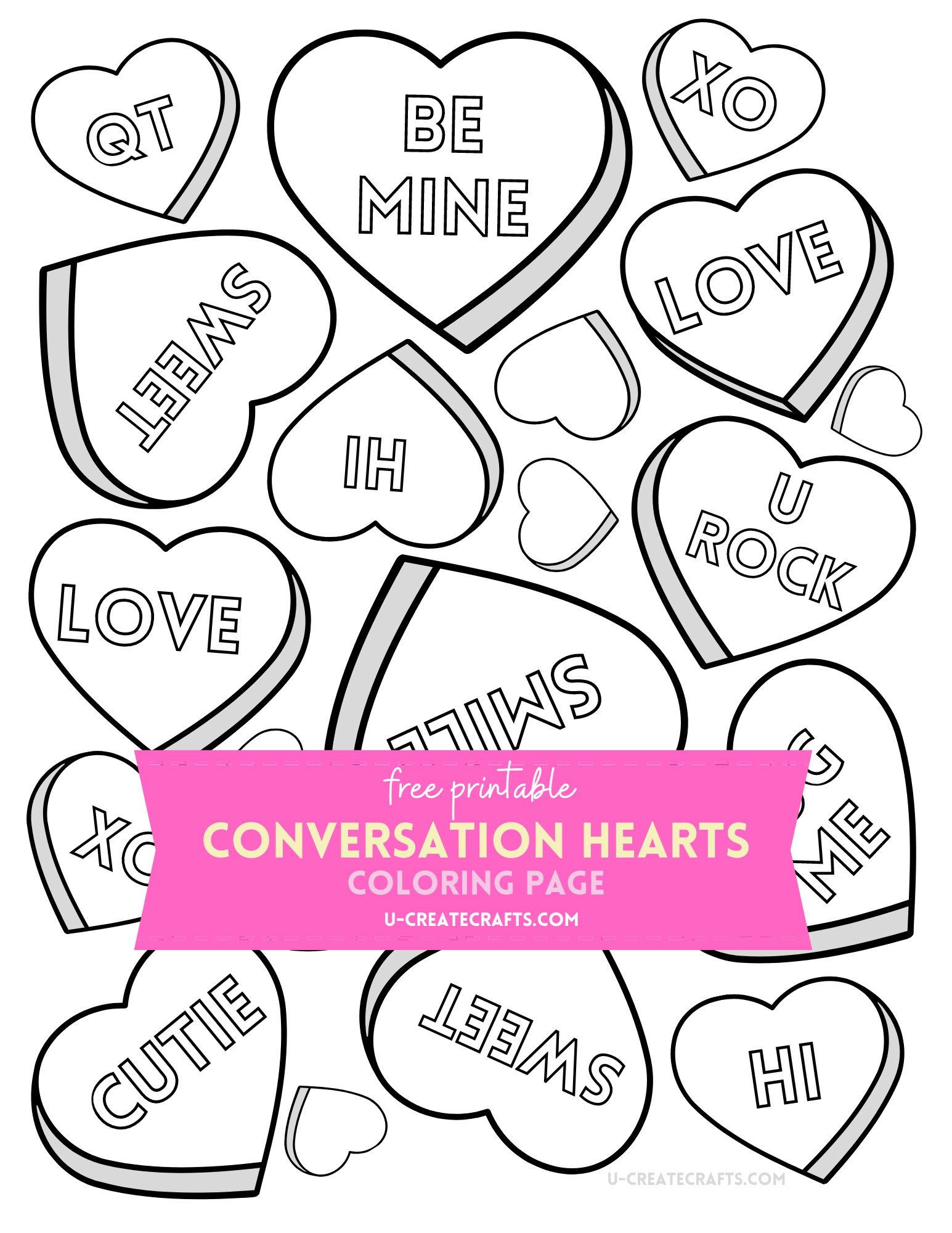 free printable cute valentine coloring pages