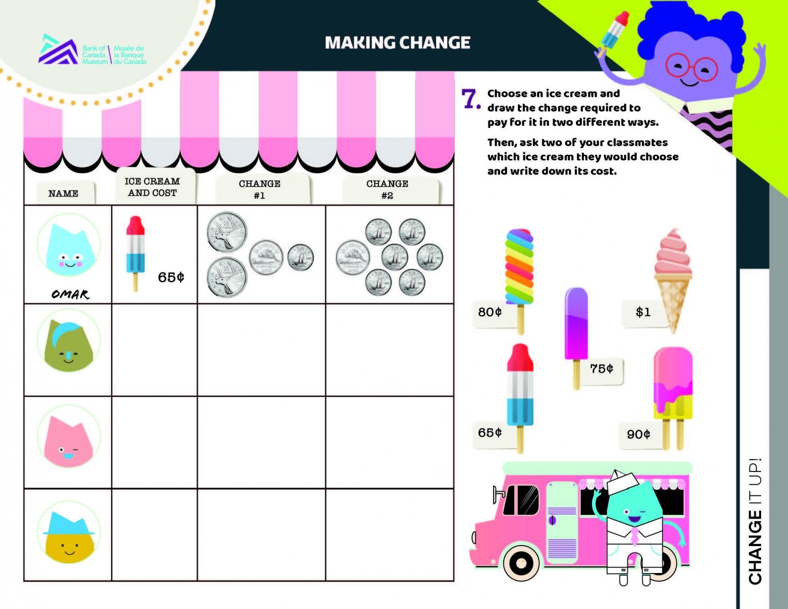 making change worksheets