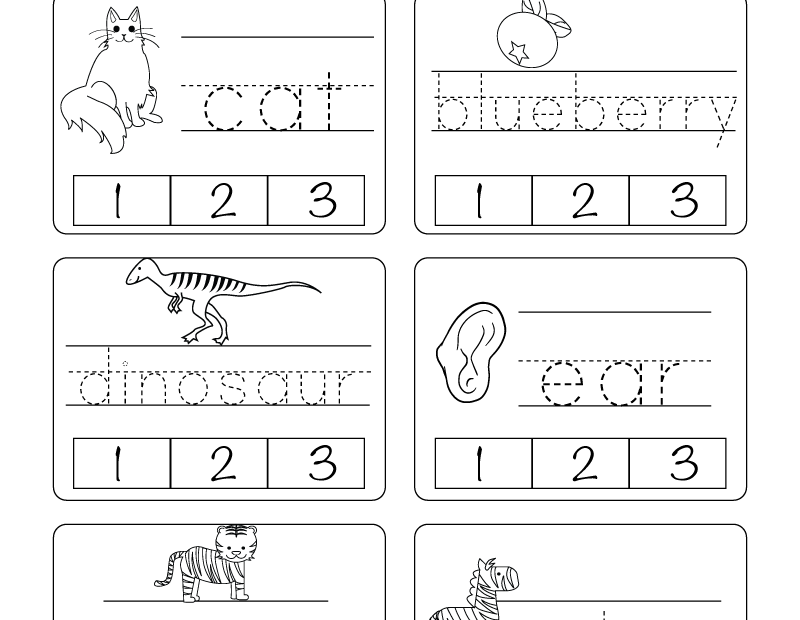 Counting Syllables Worksheet For 1st Grade Free Printable