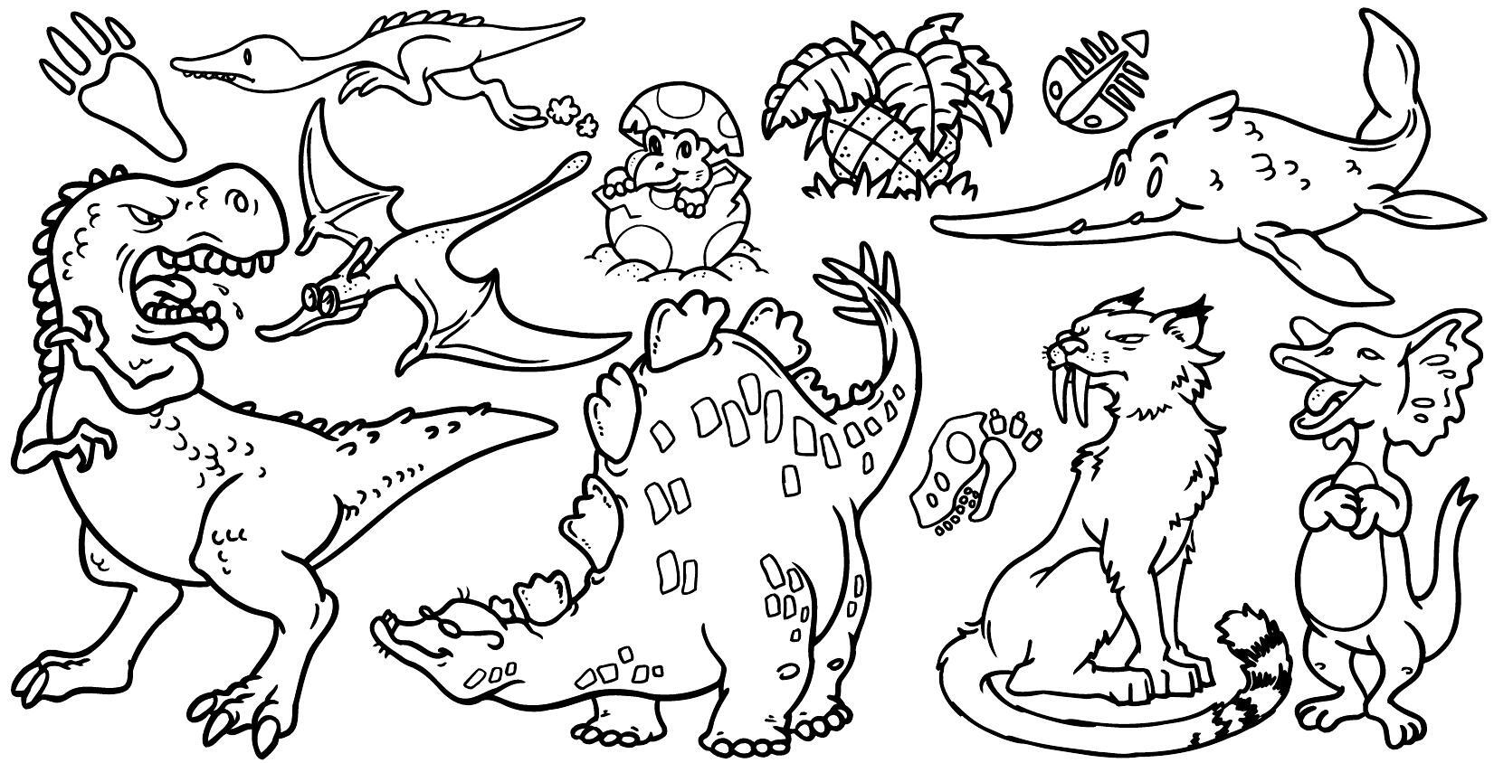 dinosaur printable colouring pages