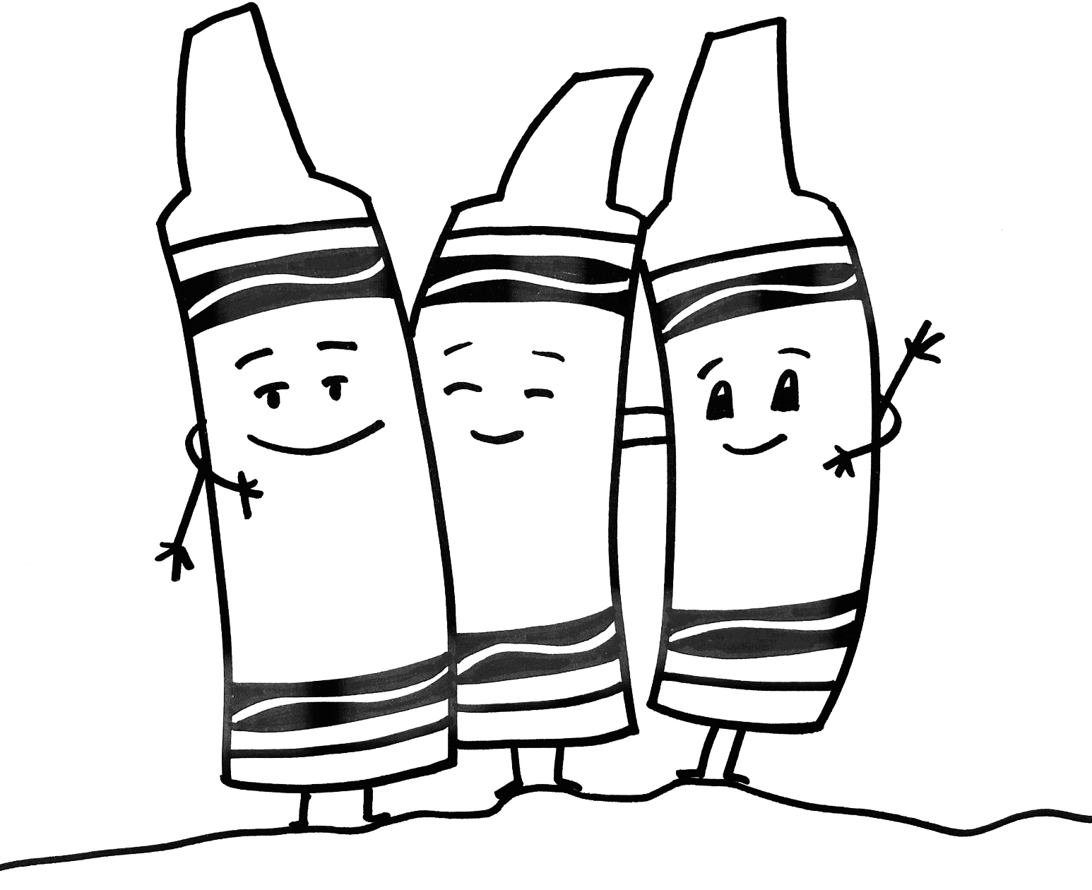 coloring picture of a crayon