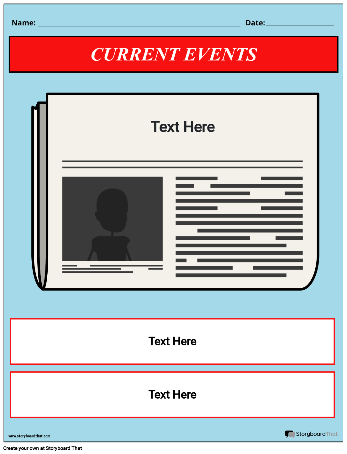 current events template