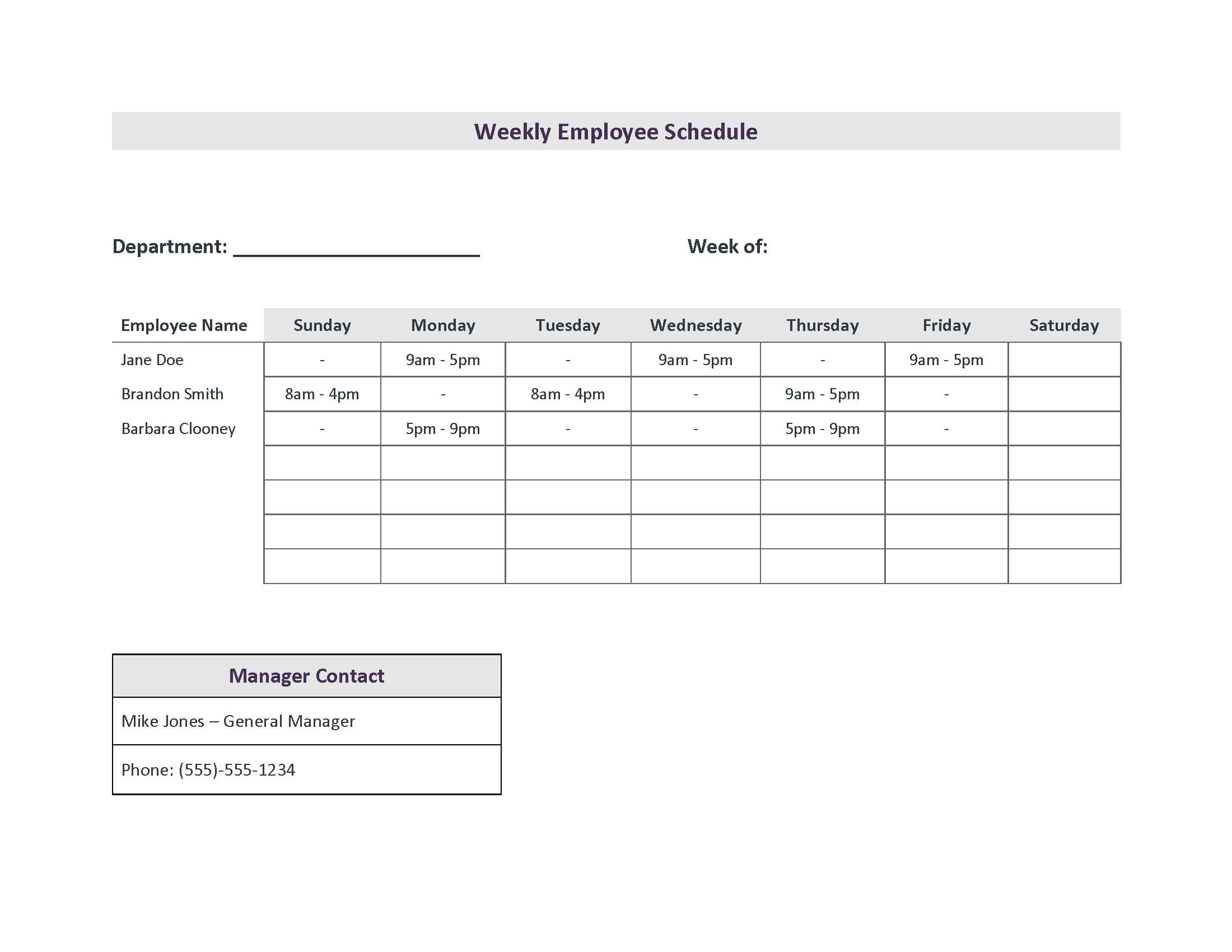 Creating A Work Schedule In Word Step by Step Guide Homebase