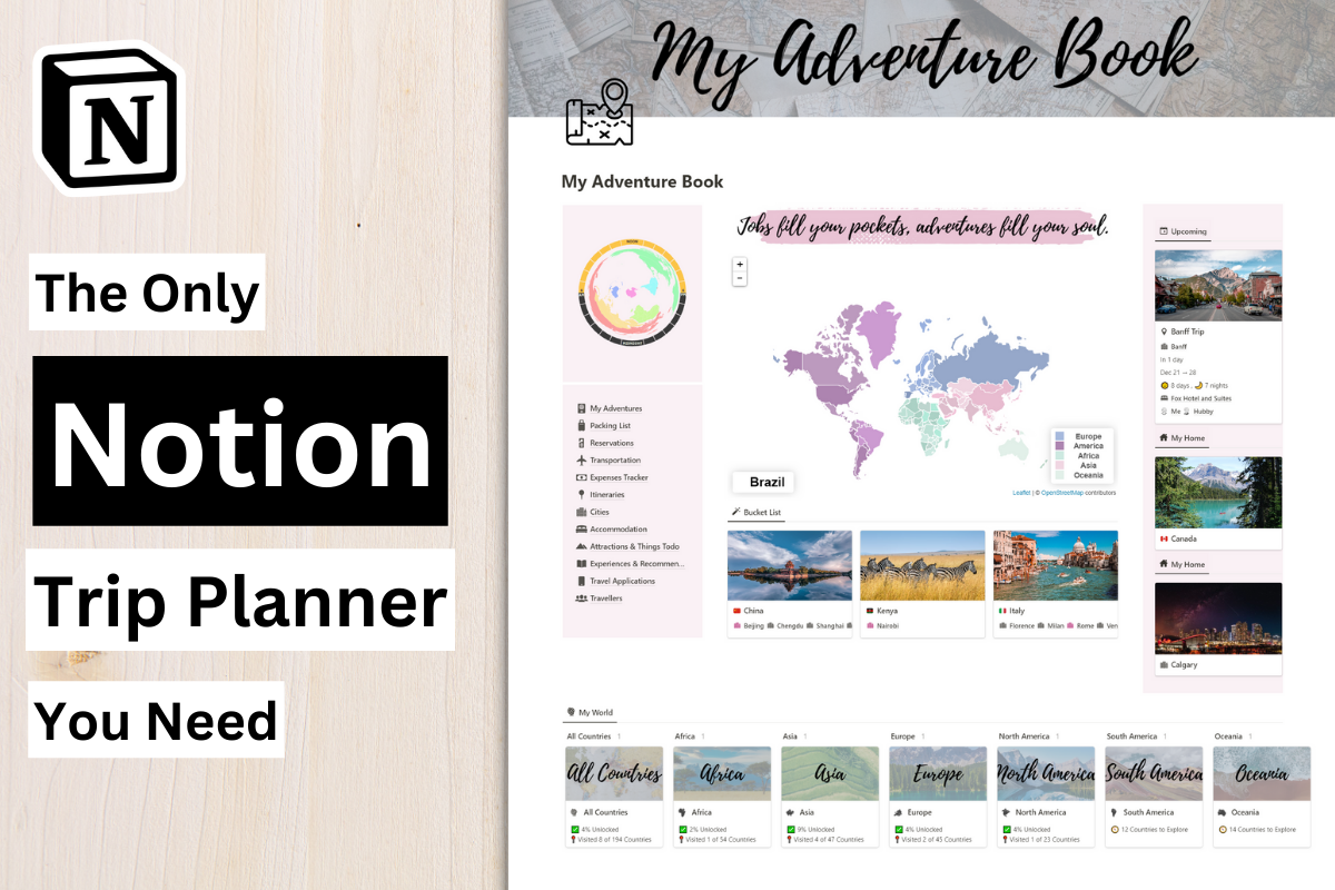 notion travel plan template