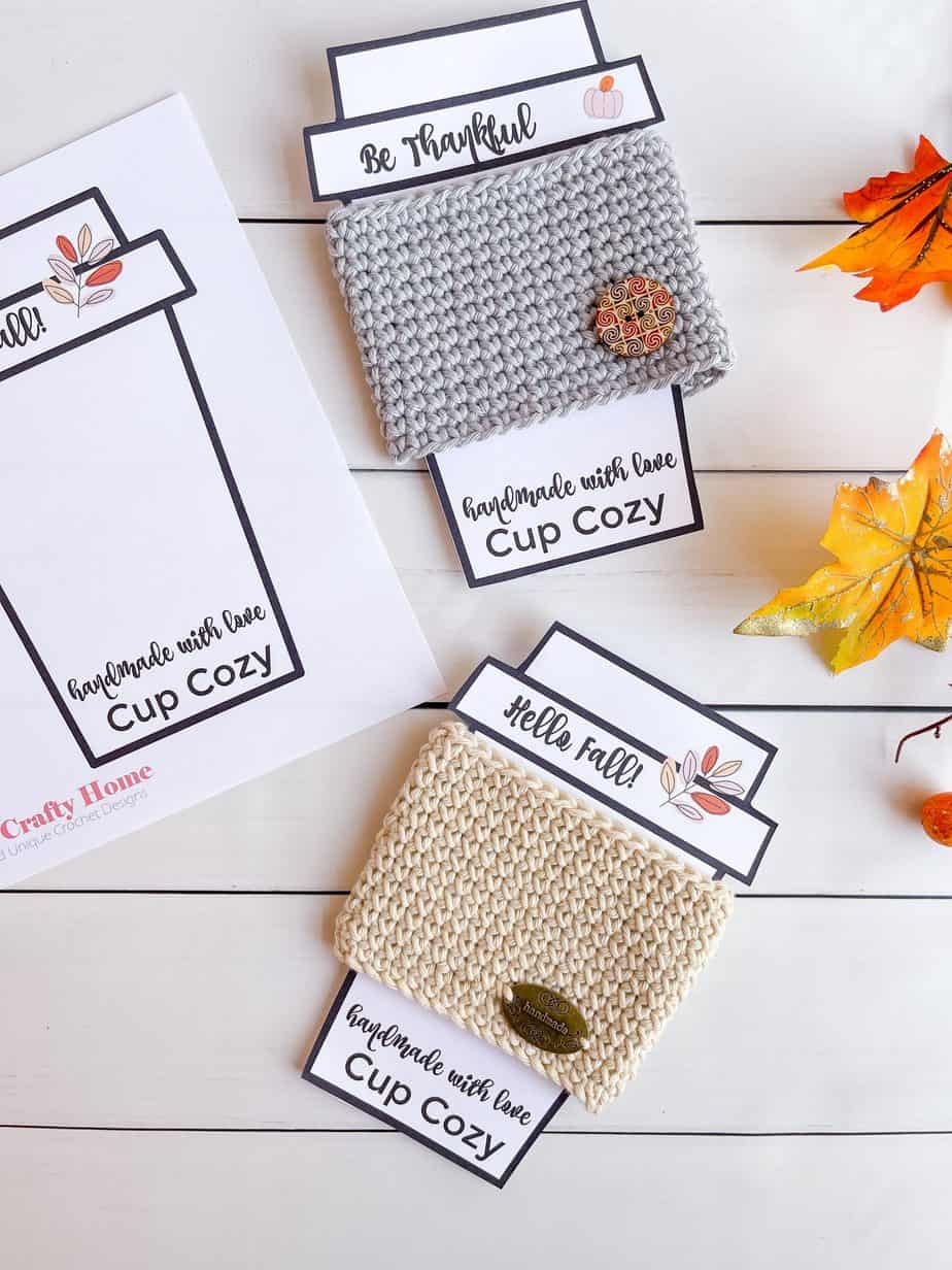 cup cozy printable template free pdf
