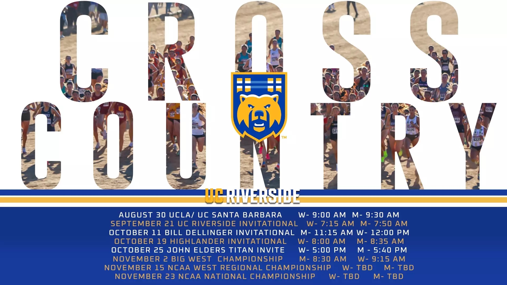 Cross Country Releases 2024 Schedule UC Riverside Athletics