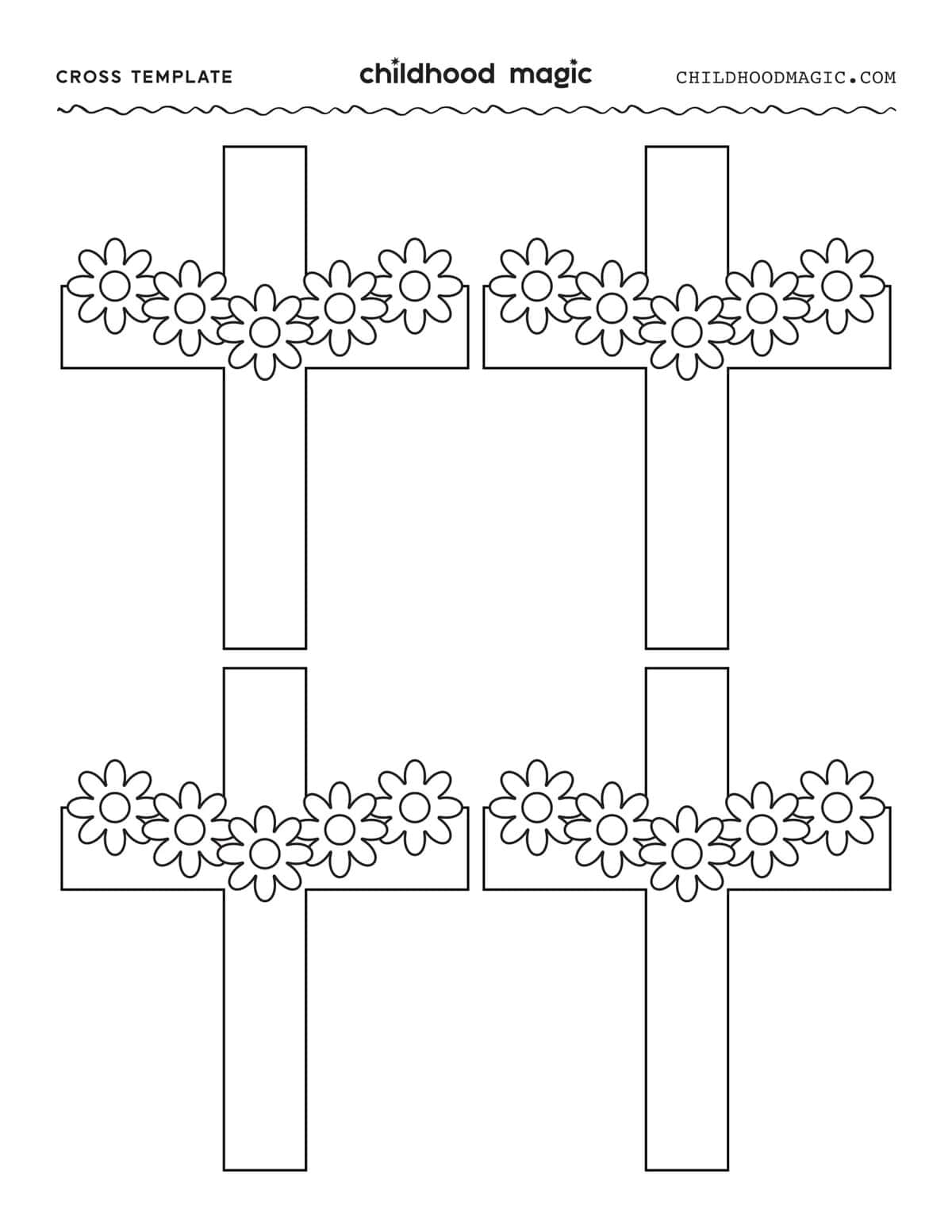 Cross Template Free Printable Childhood Magic
