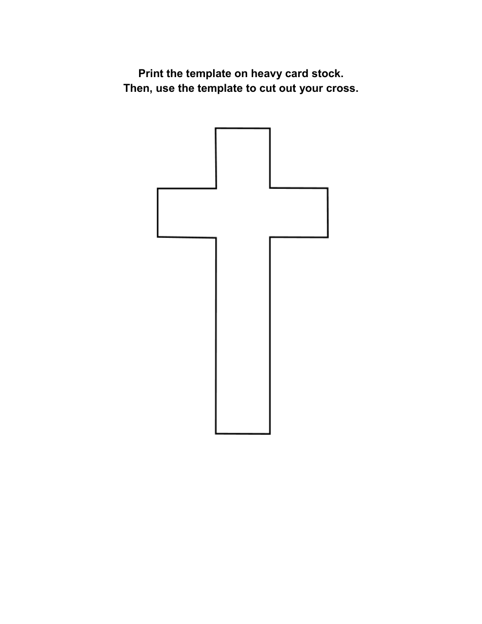 free printable cross template