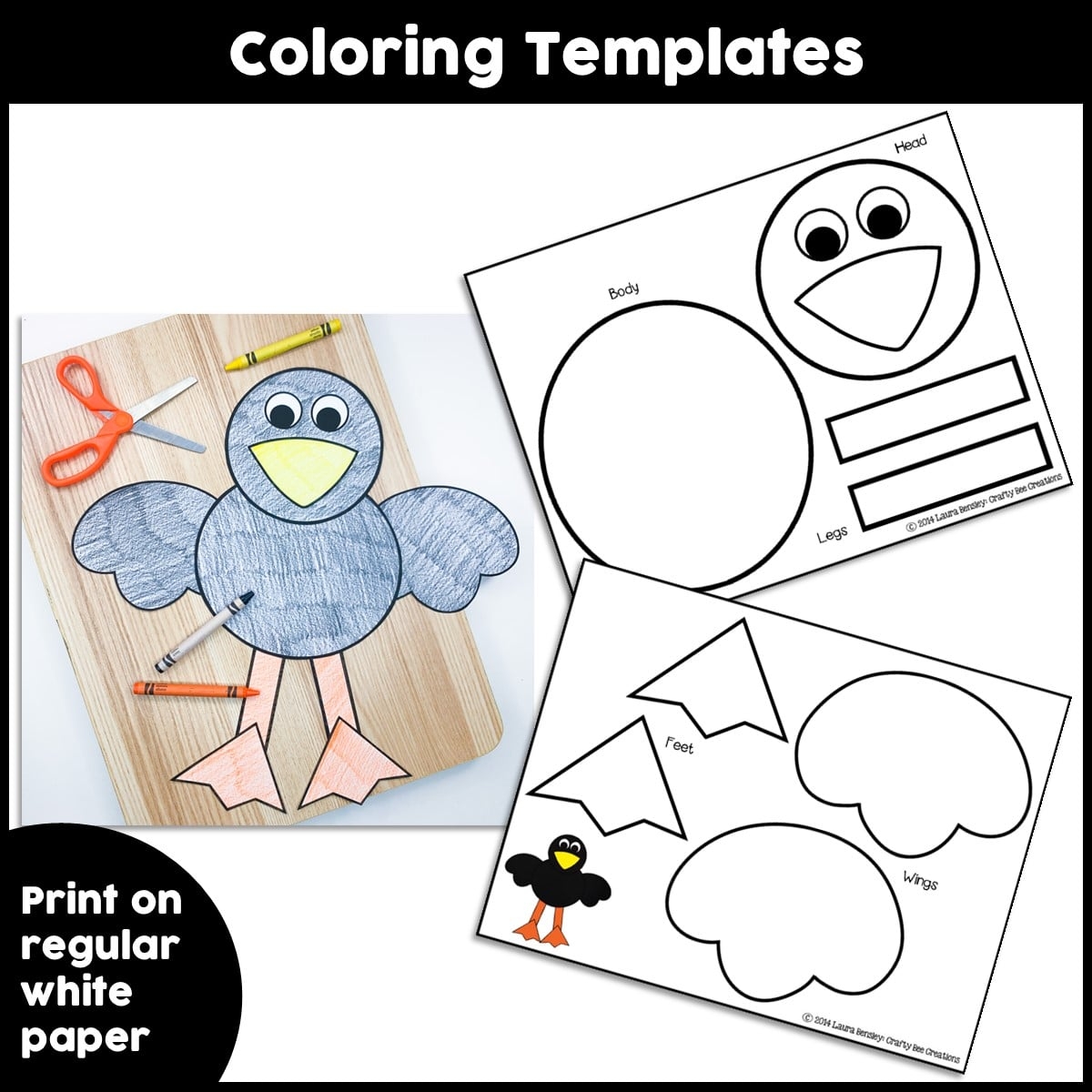 Crow Craft Activity Crafty Bee Creations