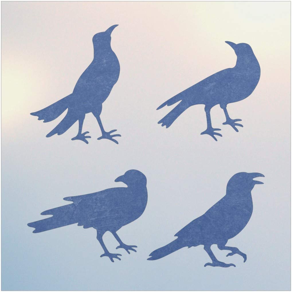 Crow Flock 3 Stencil Template
