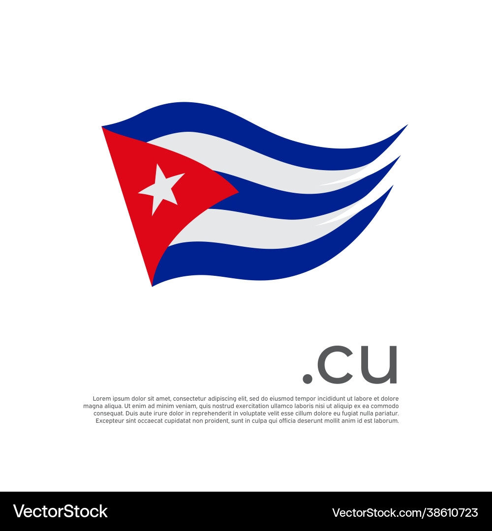 Cuba Flag Stripes Colors Cuban Royalty Free Vector Image