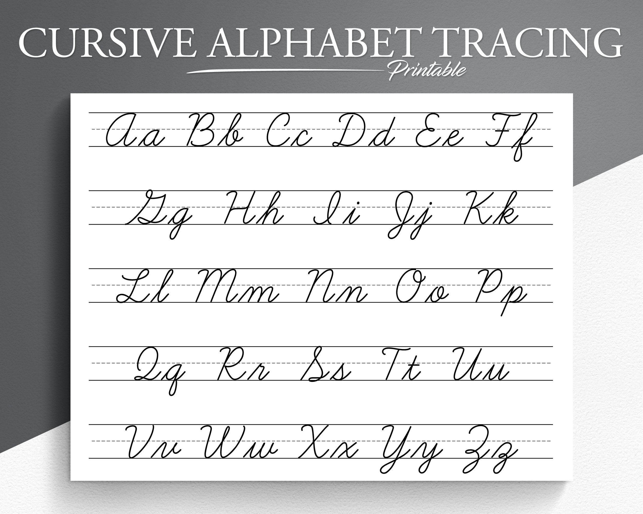 alphabet in cursive printable