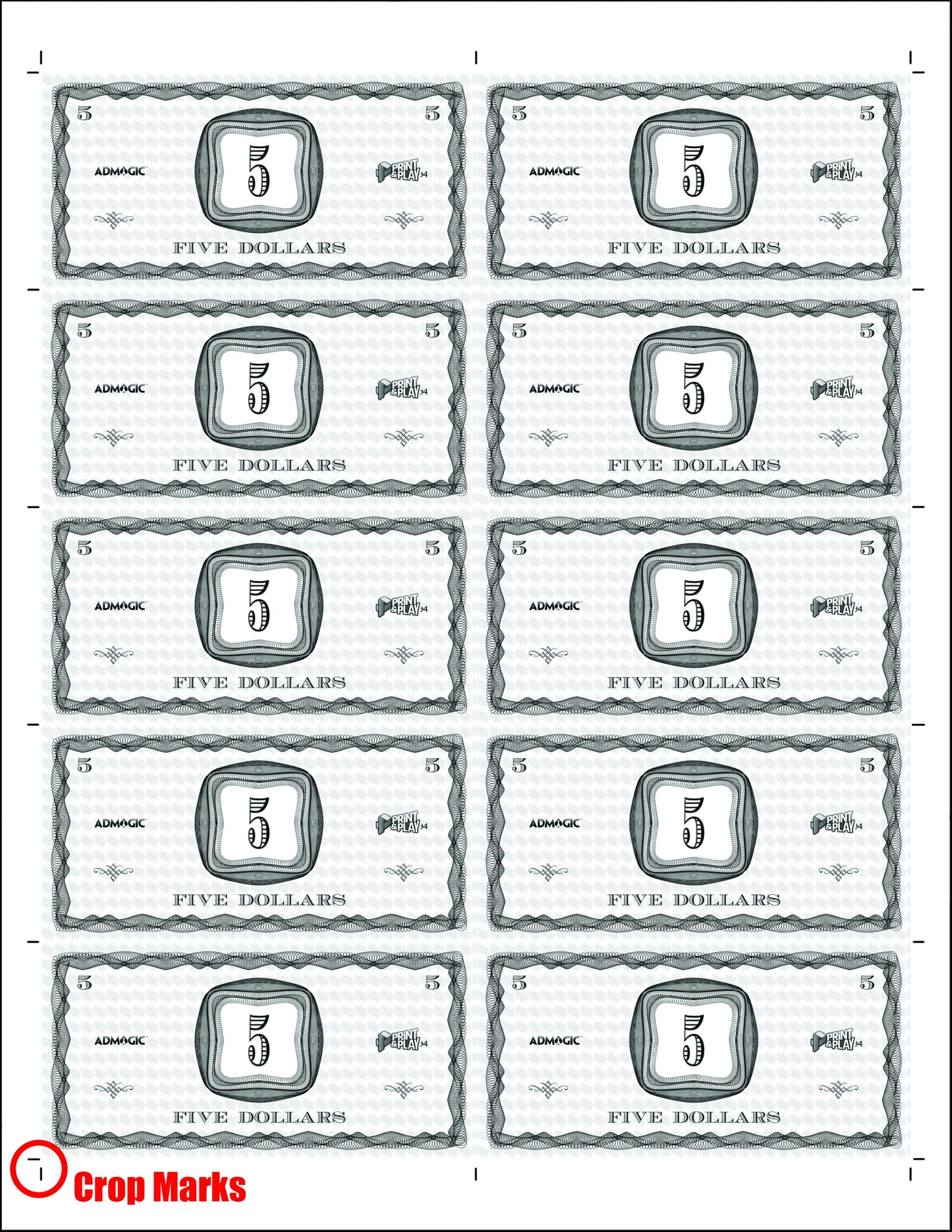 Custom Paper Money Print U0026 Play
