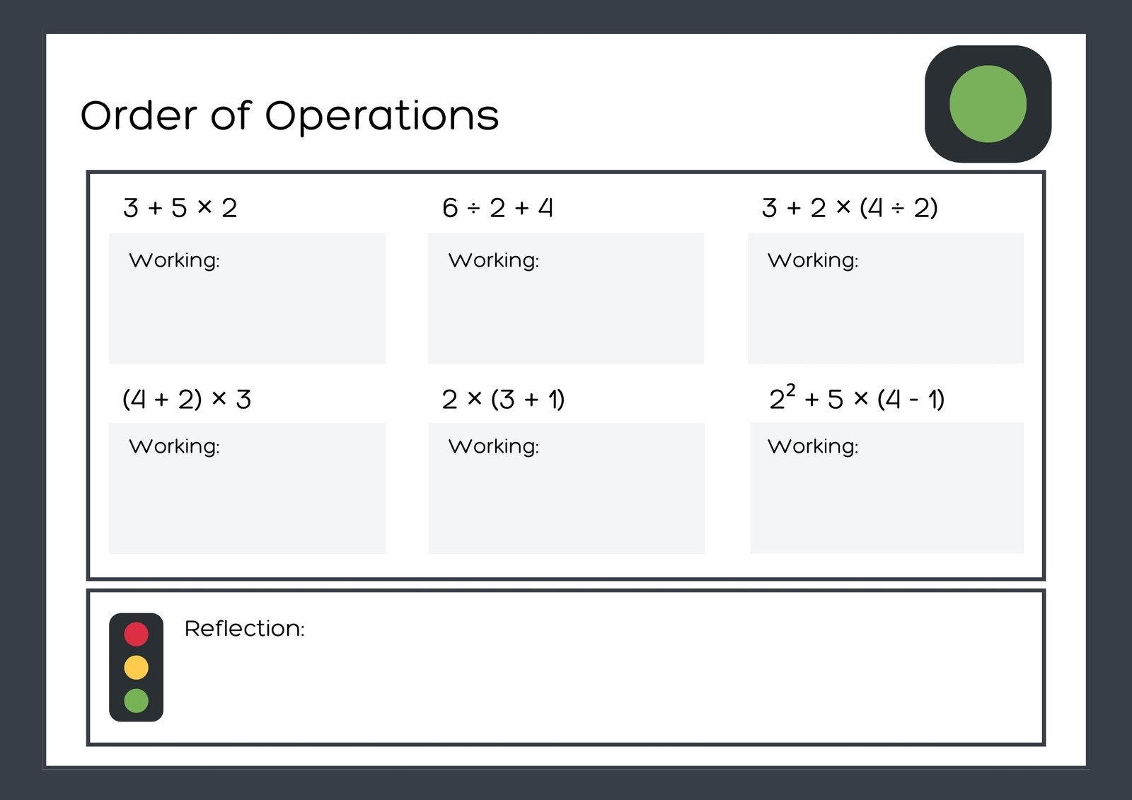 Customize 15 Order Of Operations Worksheets Templates Online Canva
