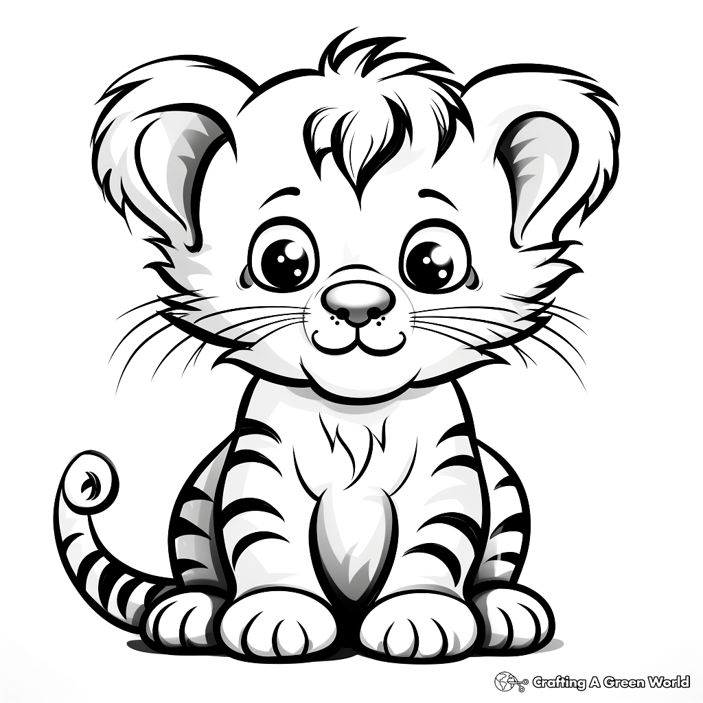 Cute Baby Tiger Coloring Pages Free U0026 Printable 
