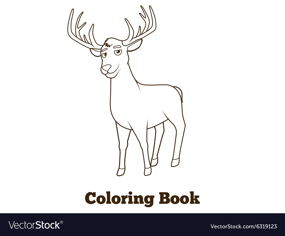 animal coloring page deer