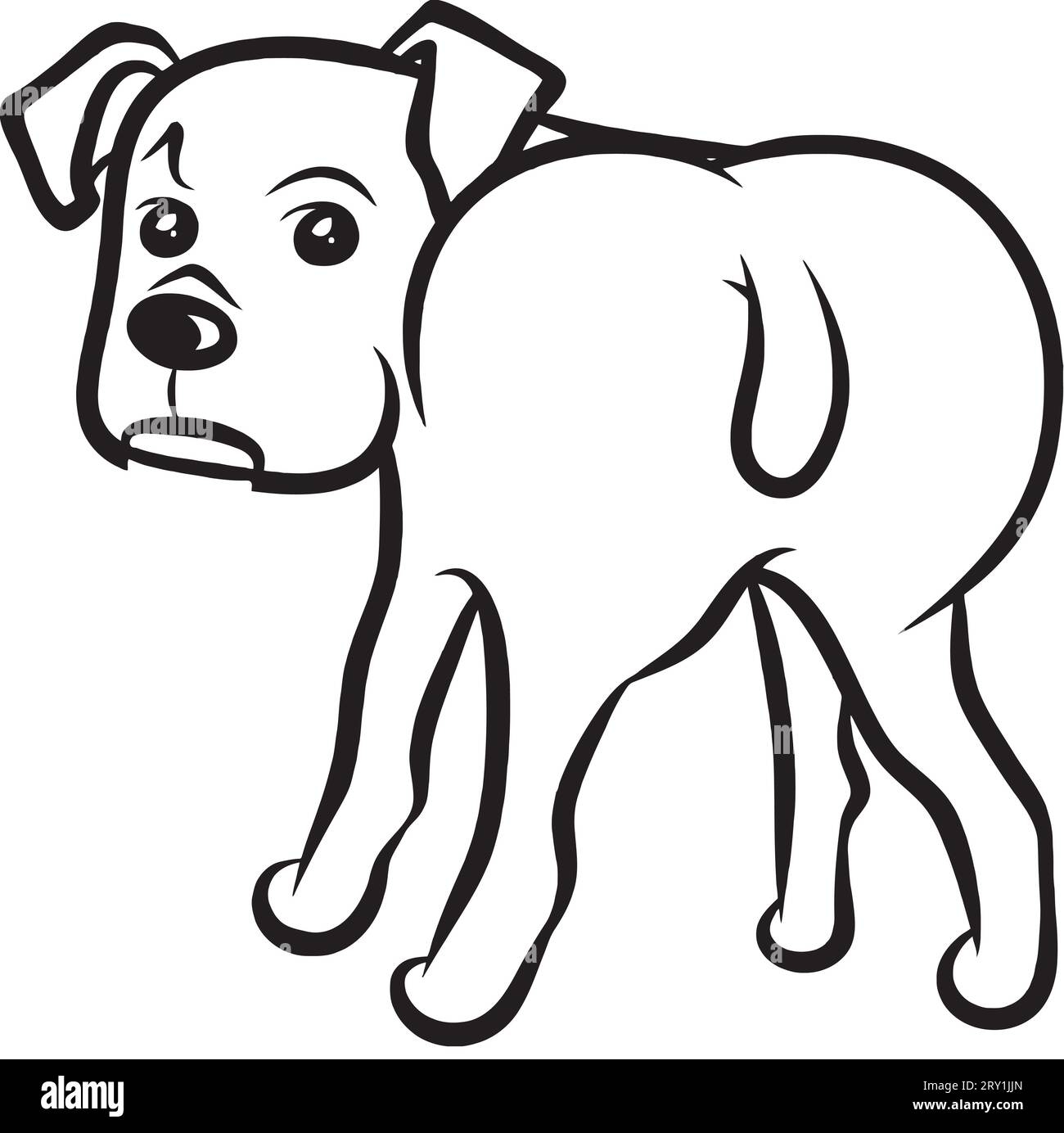easy dog coloring pages