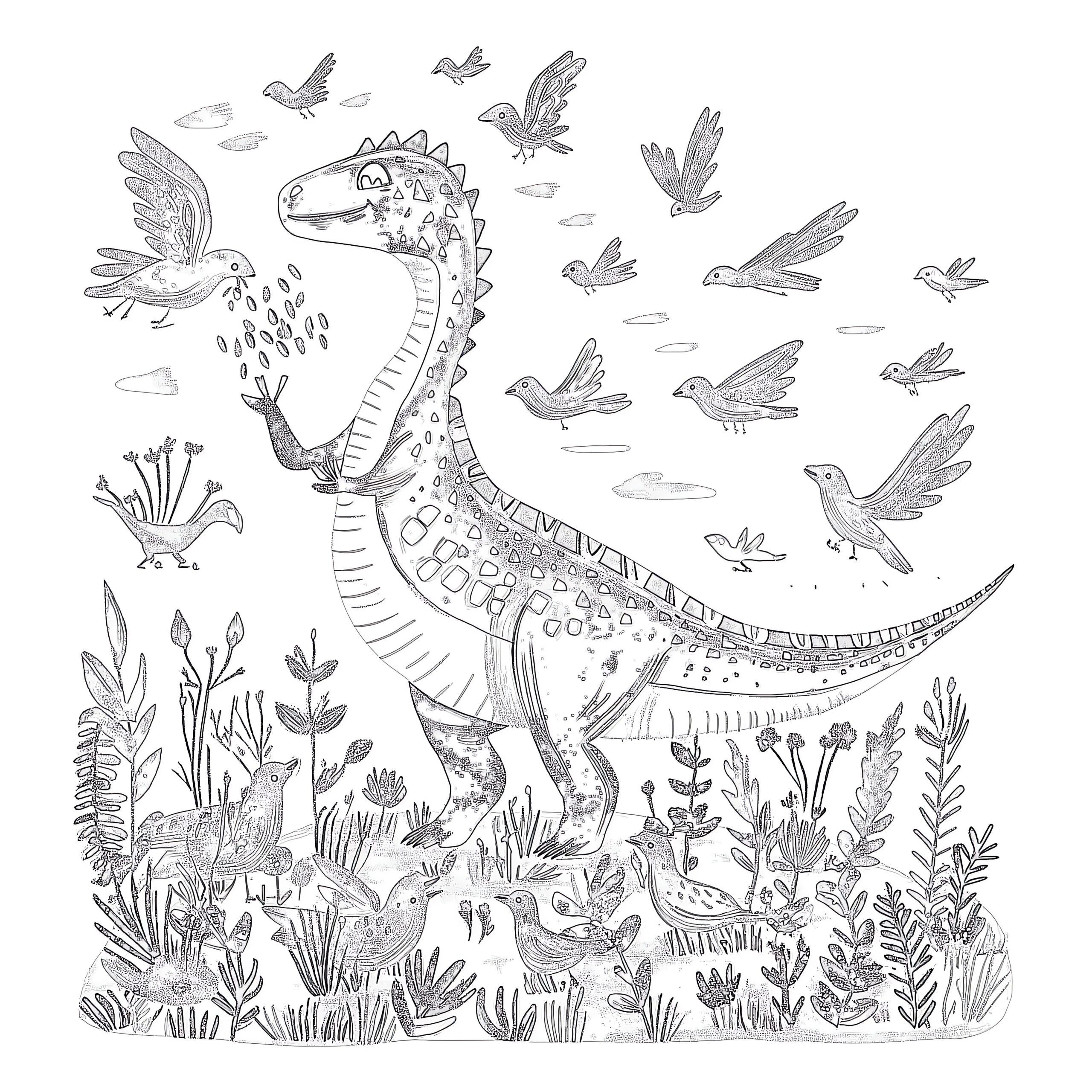 free dinosaur coloring pages printable