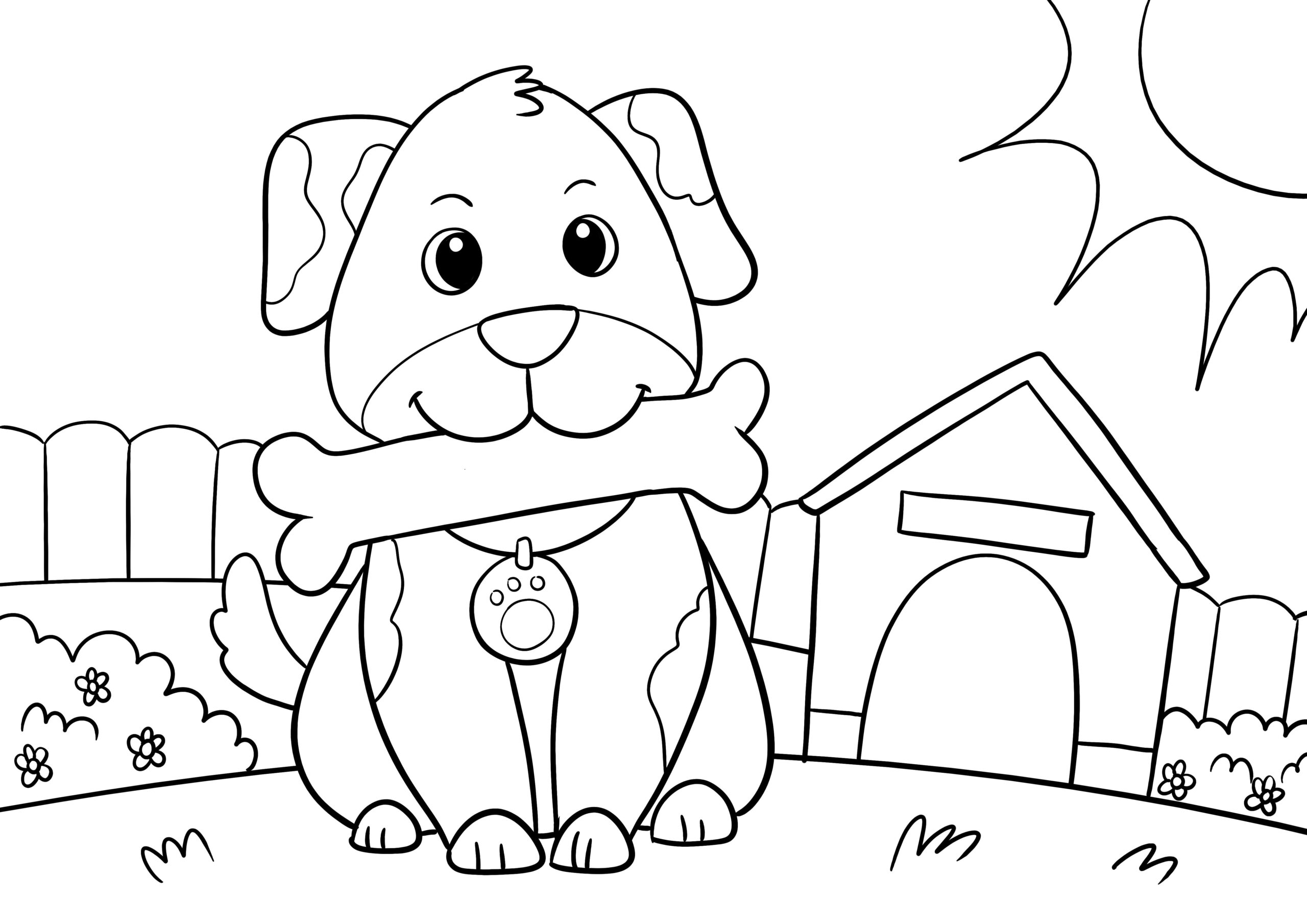 dog coloring sheets printable