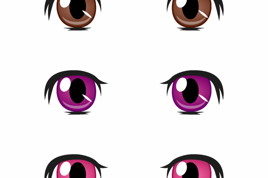 Cute Girl Anime Brown Eyes Clip Art Free PNG Image Illustoon