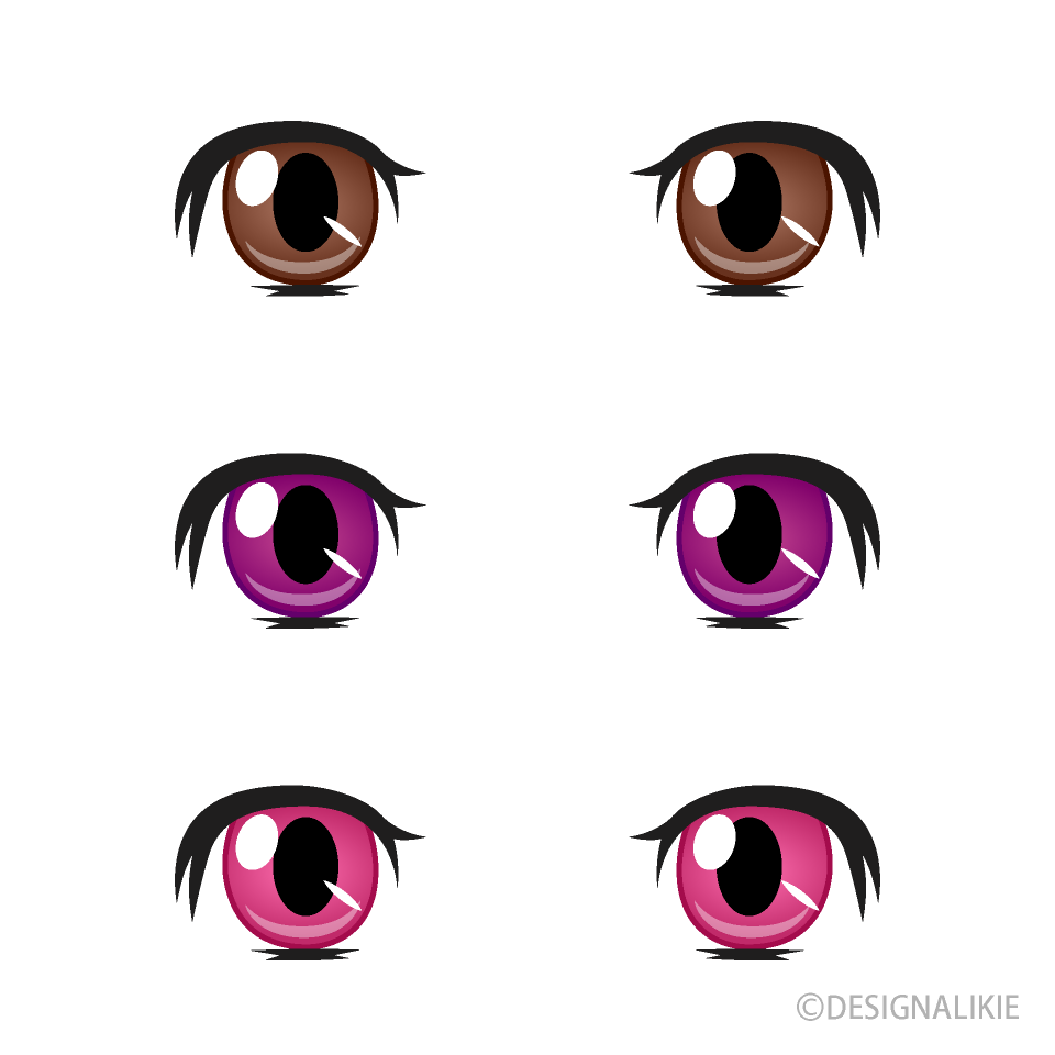 Cute Girl Anime Brown Eyes Clip Art Free PNG Image Illustoon