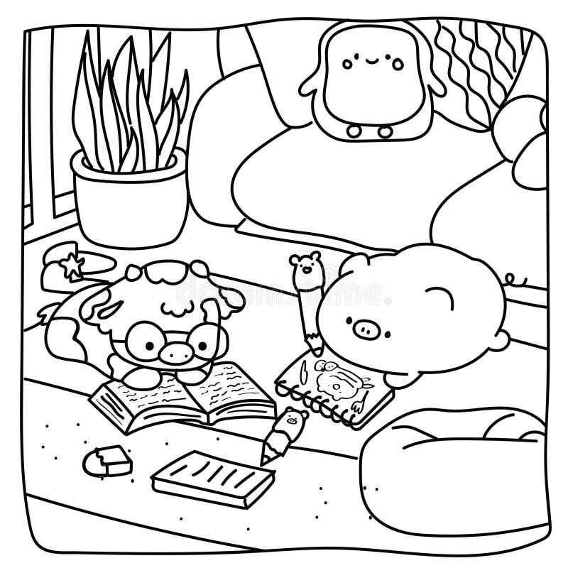 printable cute food coloring pages