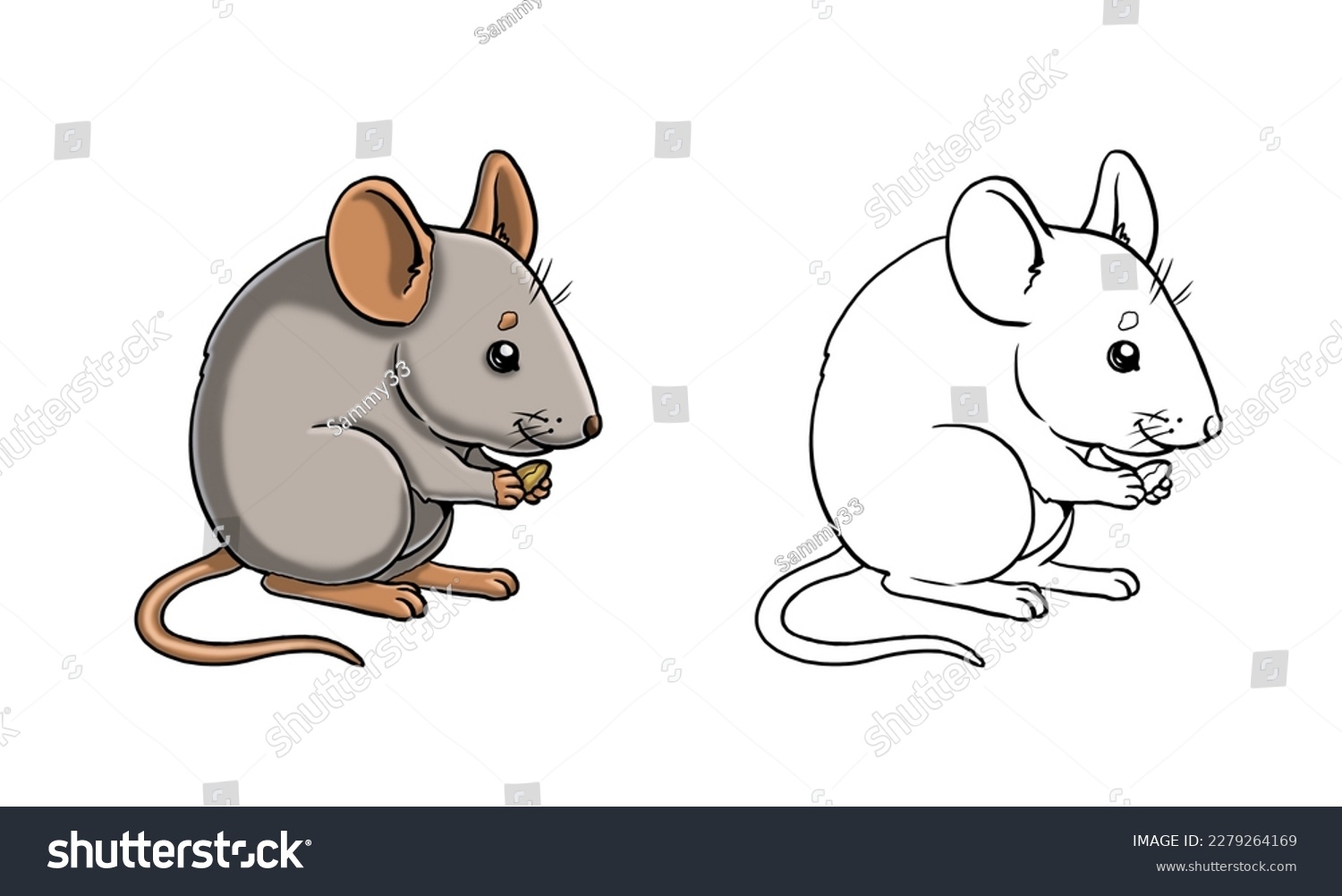 mice pictures to color