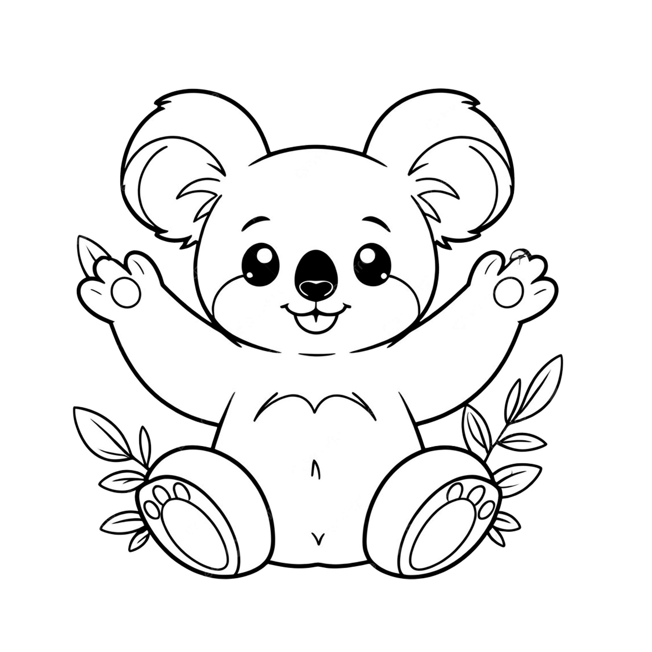 Cute Panda Coloring Page PNG Transparent Images Free Download 