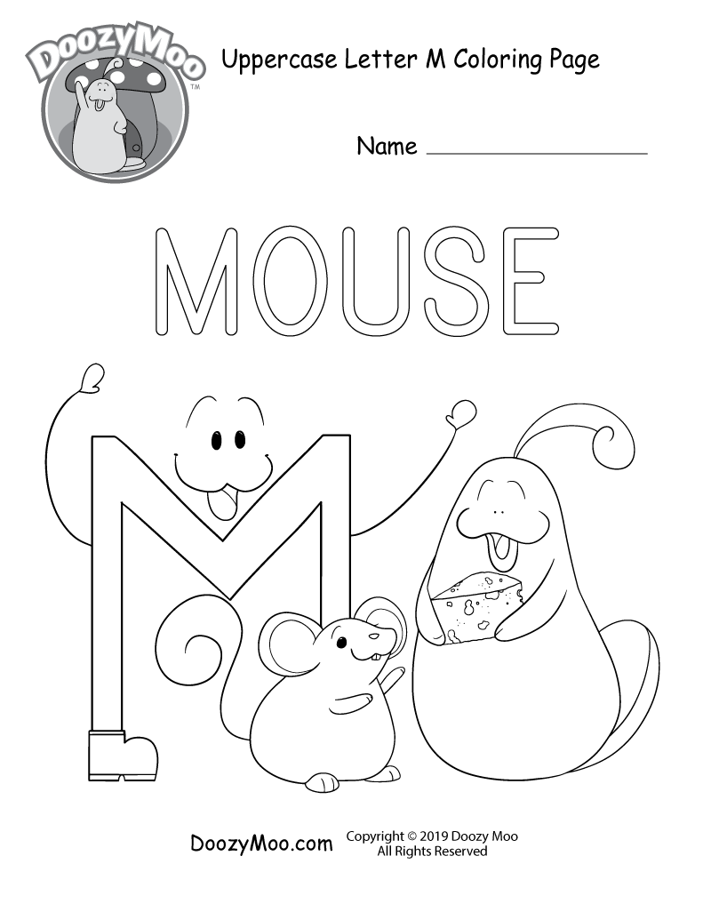 letter m coloring worksheets