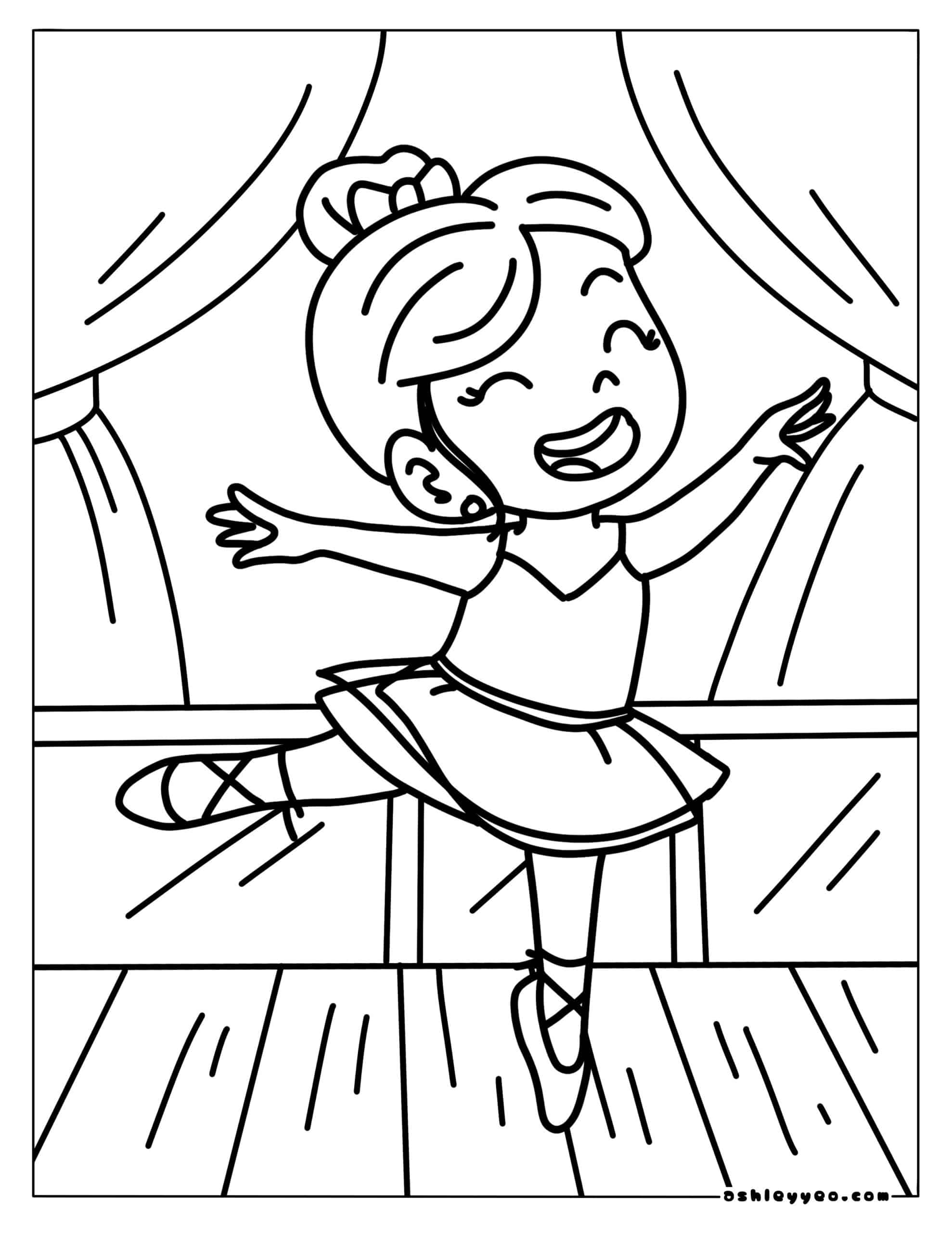 Dance Coloring Pages For Kids Ashley Yeo Pretty Printables 