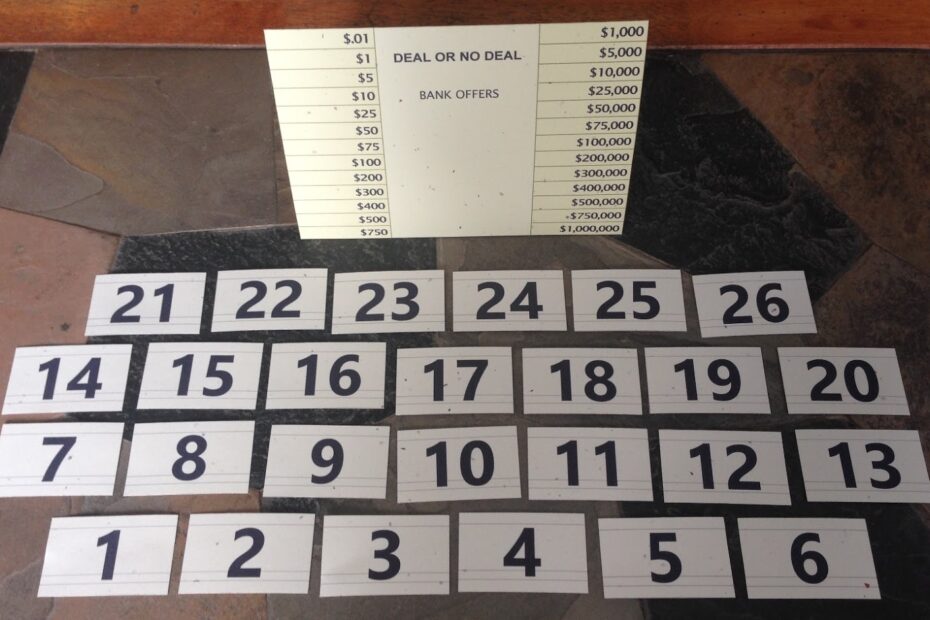 Deal Or No Deal On Paper Games By Tim