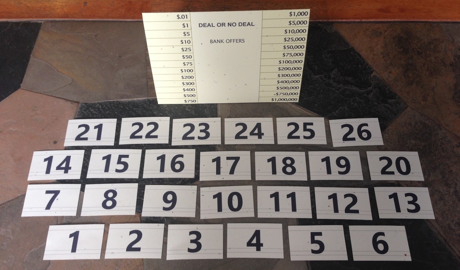 Deal Or No Deal On Paper Games By Tim