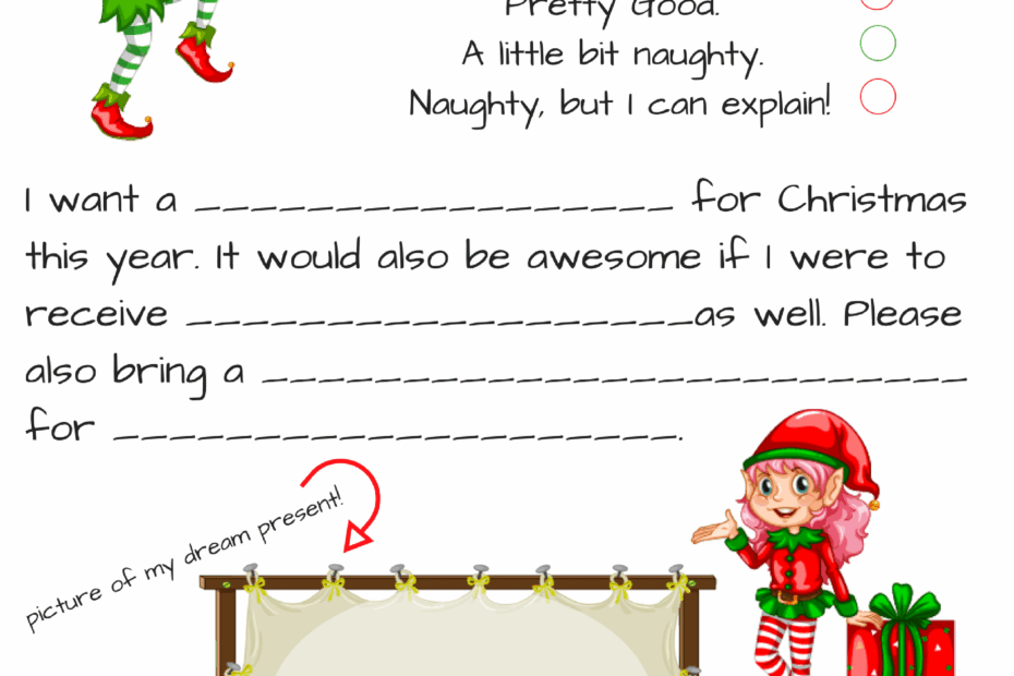 Dear Santa Fill In Letter Template Momdot