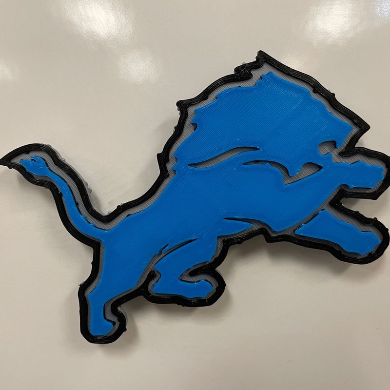 Detroit Lions Logo By Pmeineke Download Free STL Model 