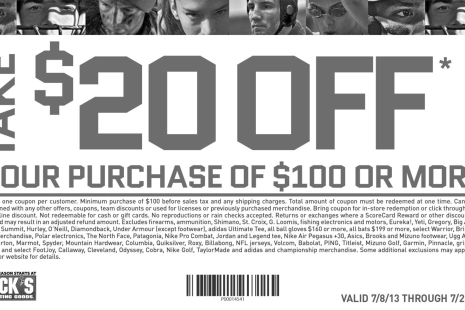 Dick s Sporting Goods Print 20 Off Coupon