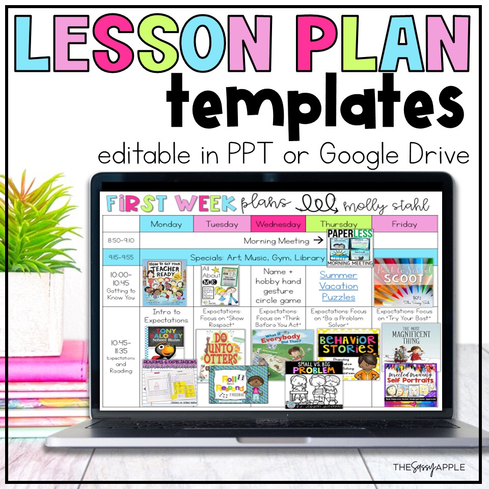 Digital Editable Weekly Lesson Plans 30 Templates In PowerPoint Google Slides