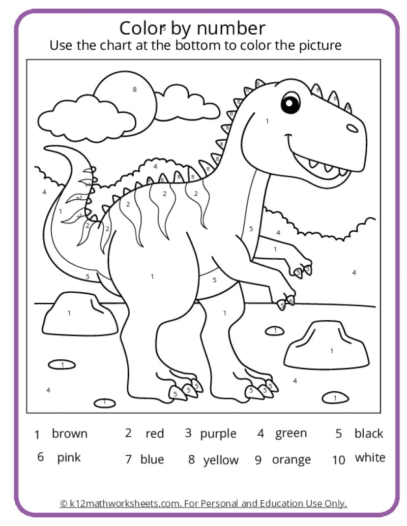 dinosaur math worksheets