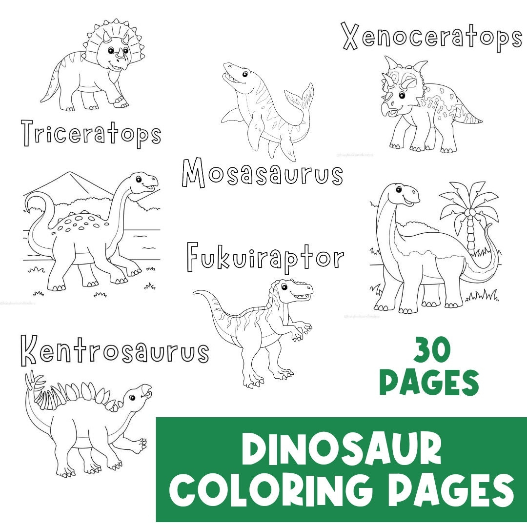 Dinosaur Coloring Page Coloring Activities Personalized Name 