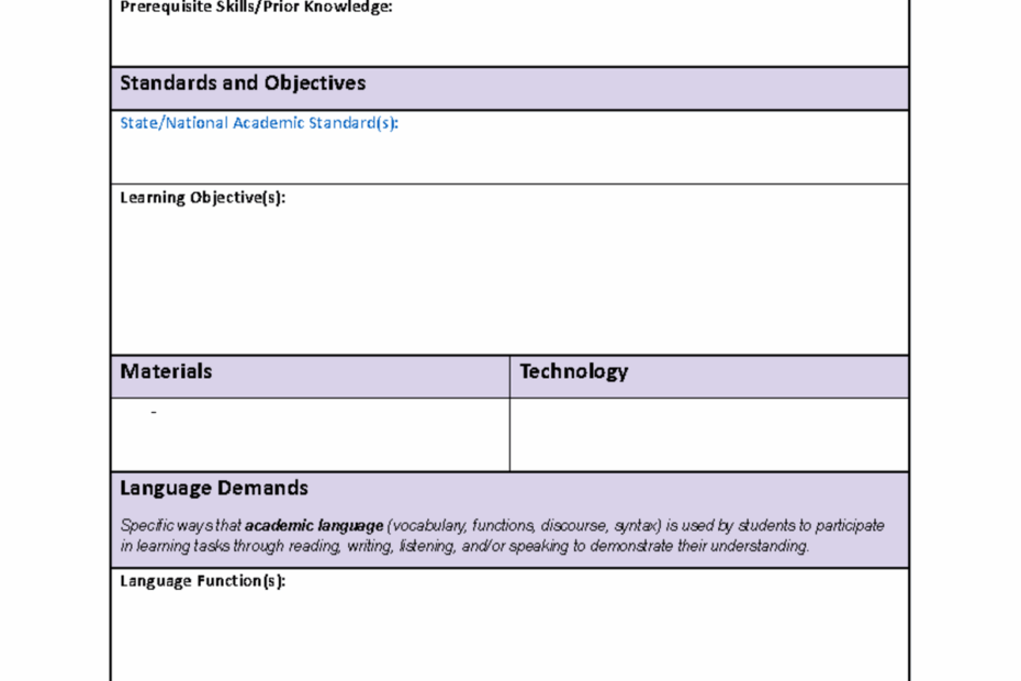 Direct Instruction Lesson Plan Template Direct Instruction