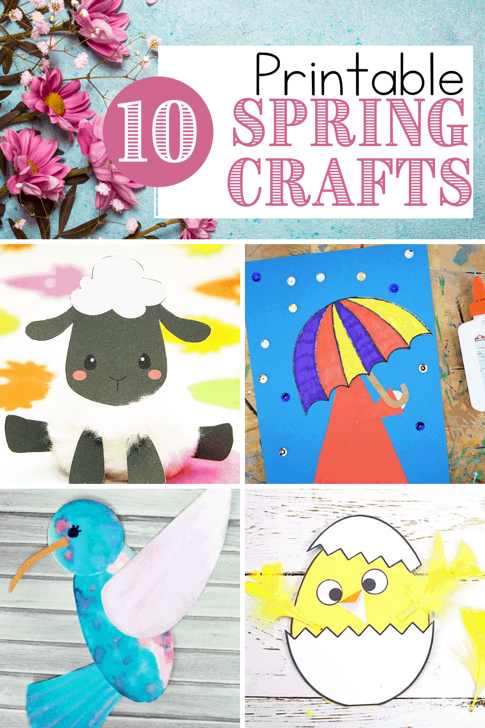 printable template spring crafts